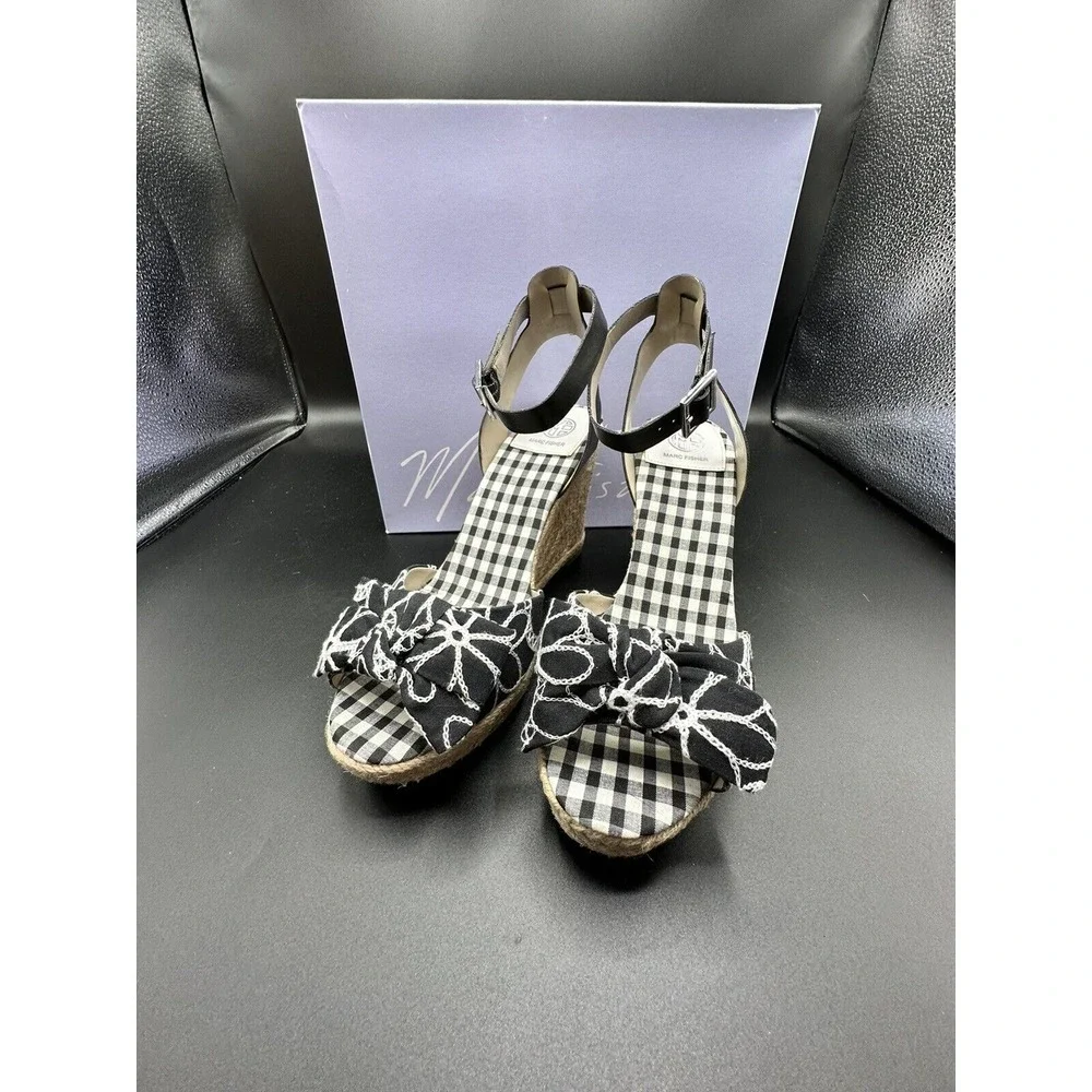Marc‎ Fisher Happly Wedge Sandals ~ Size 8.5M Women's Peep Toe